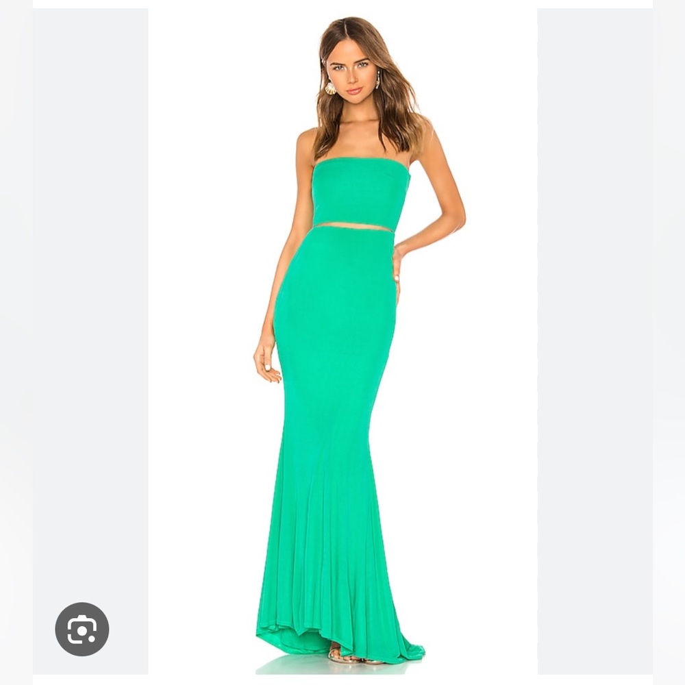 Lovers + friends green pryce gown size small